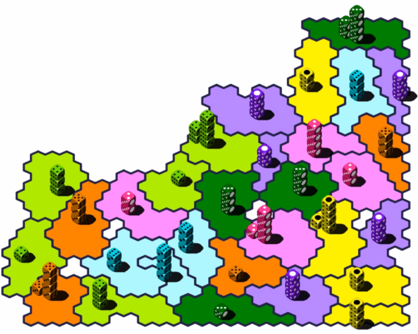 How do bonus dice work in Dice Wars?