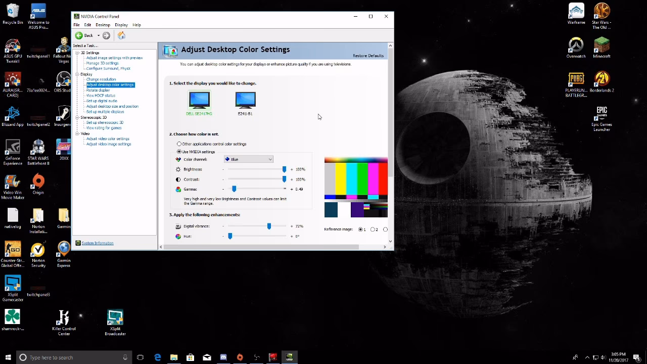 Do you use digital Vibrance in NVidia Control Panel?