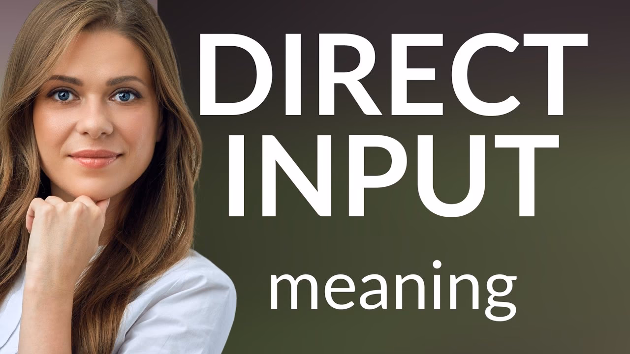 What is direct input?