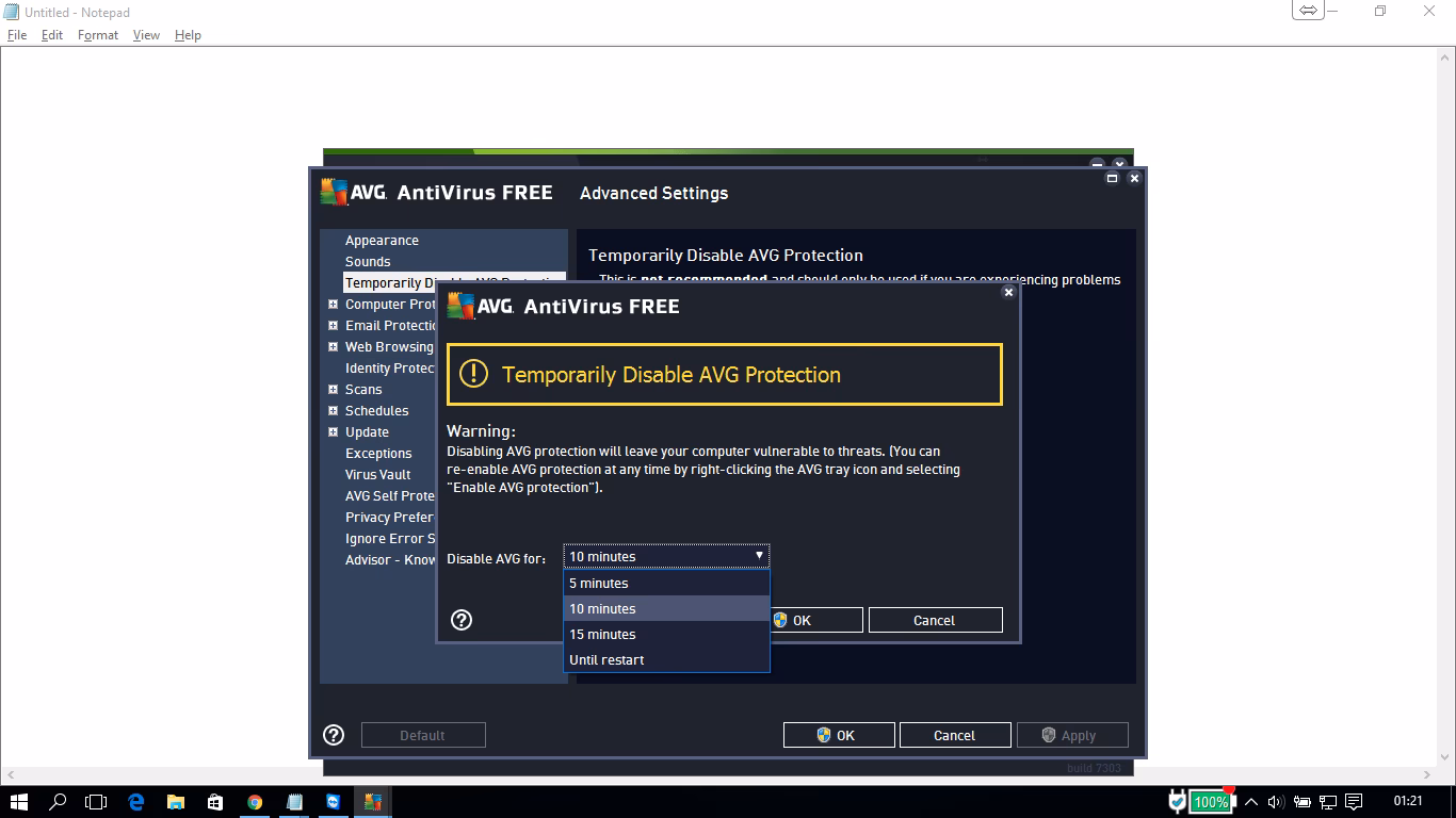 How do I disable a firewall on Windows 10?