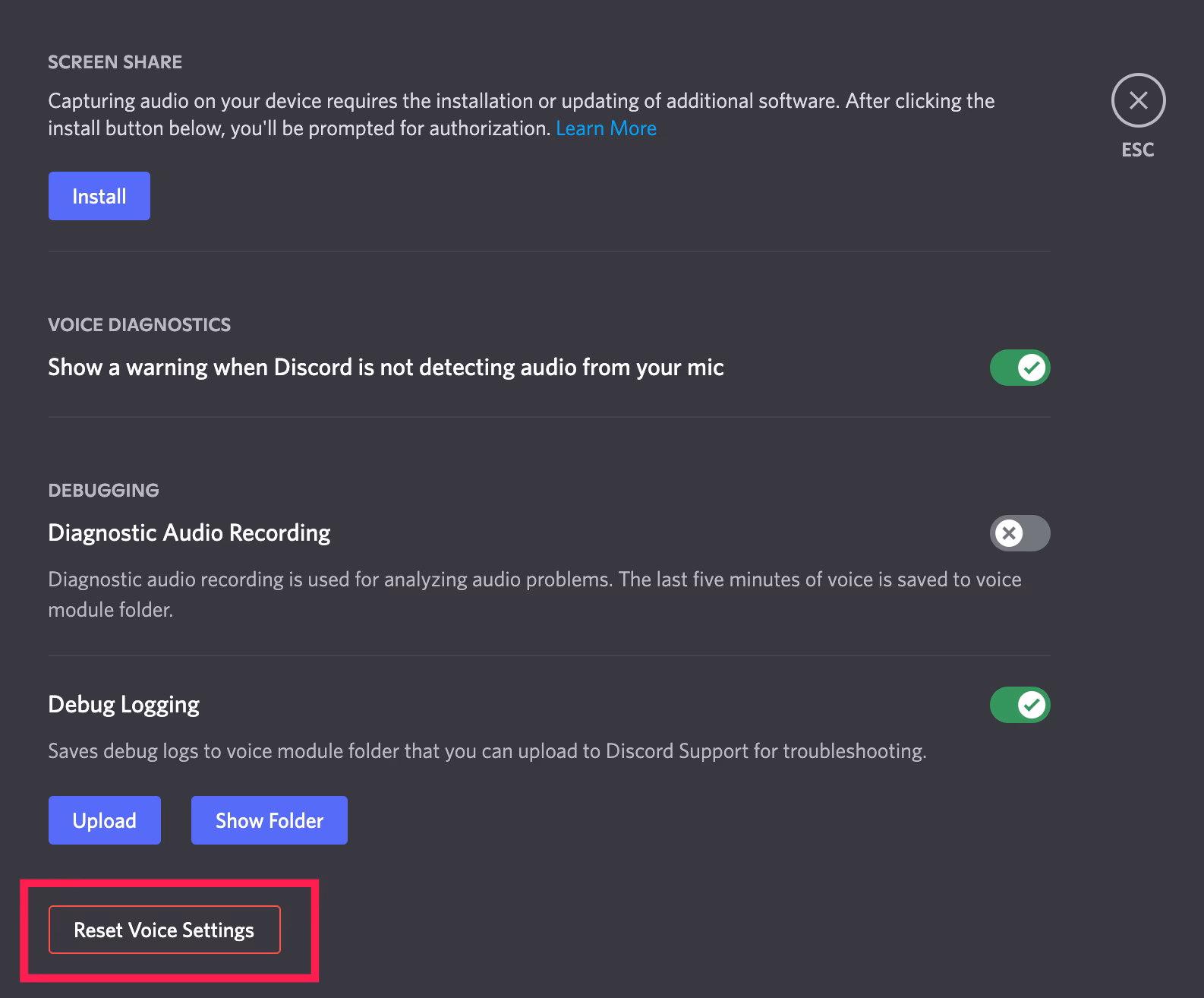 Why is discord not picking up a microphone voice?
