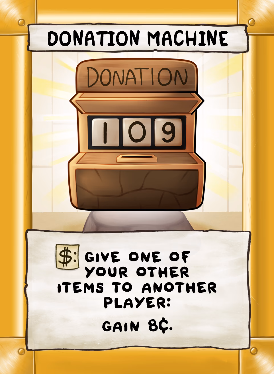 What happens if you donate money to a donation machine?