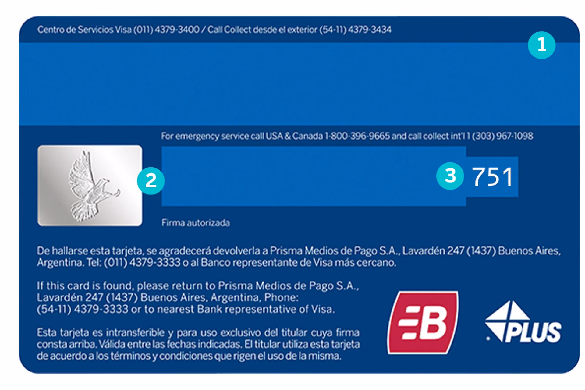 ¿Dónde se encuentra la firma de una tarjeta de crédito?