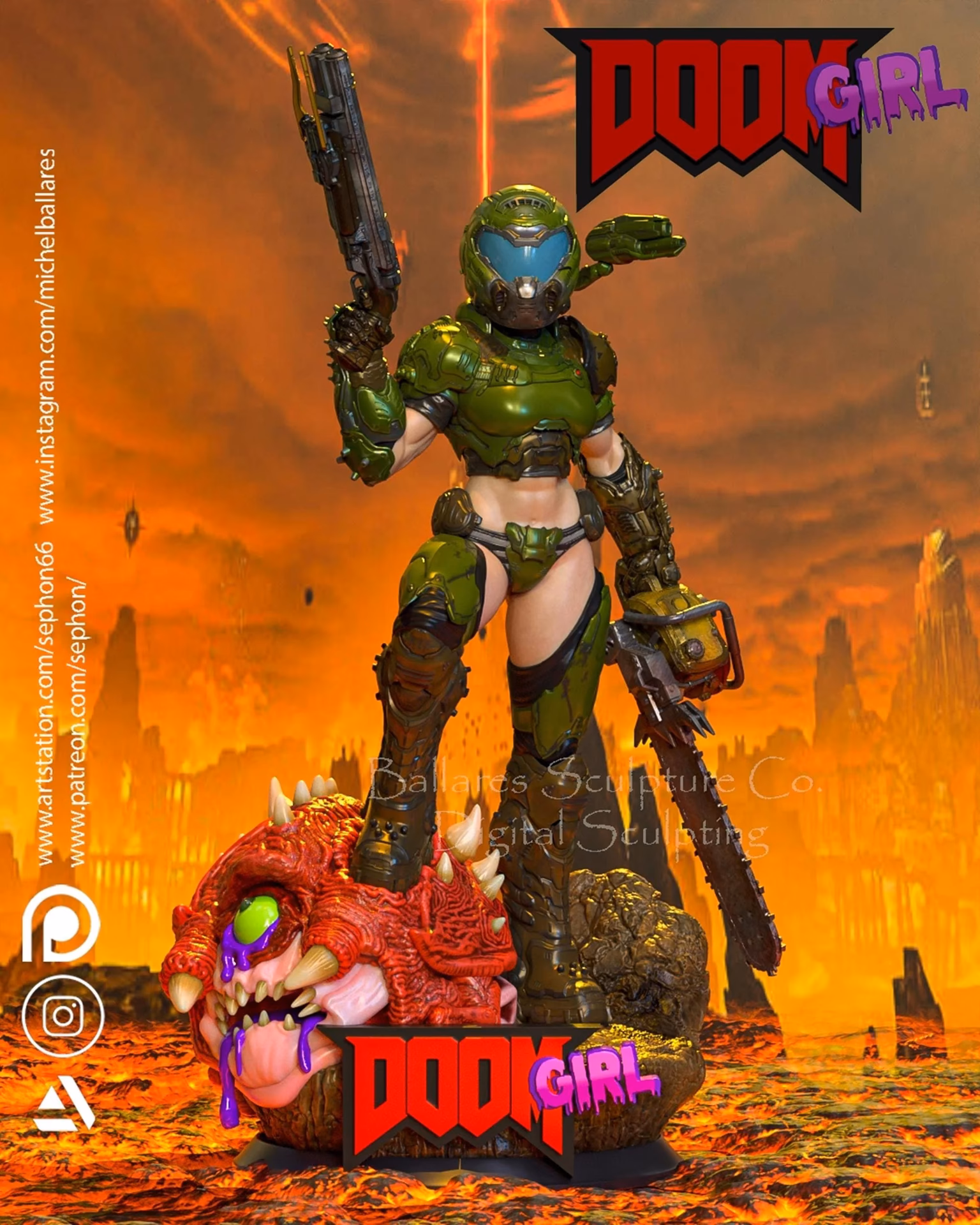 Should Doom 4 armor be on the front?