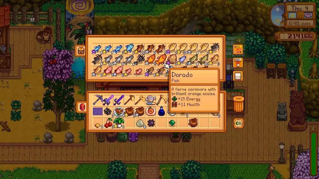 What can you make with a Dorado In Stardew Valley?