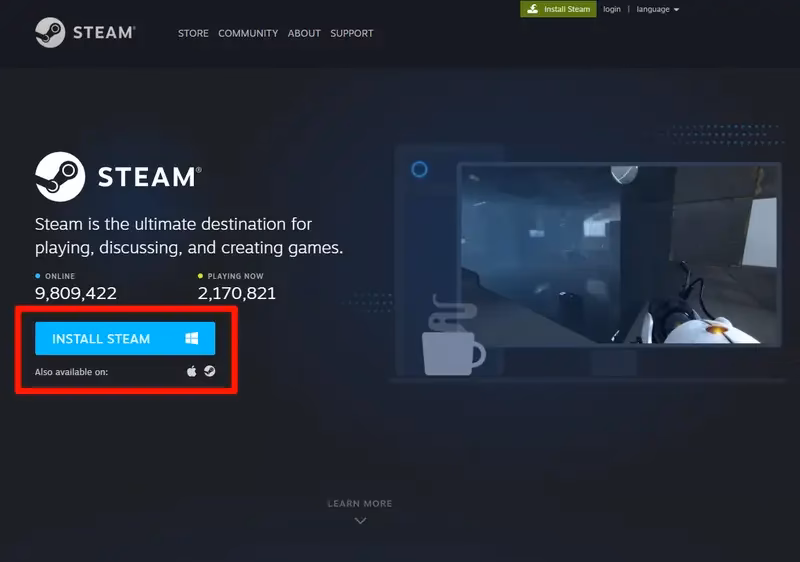 How do I install steam on Windows 10?