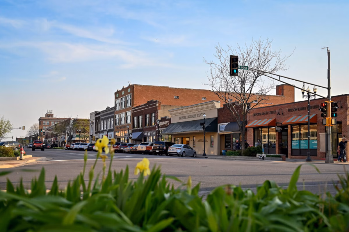 What is downtown Emporia known for?