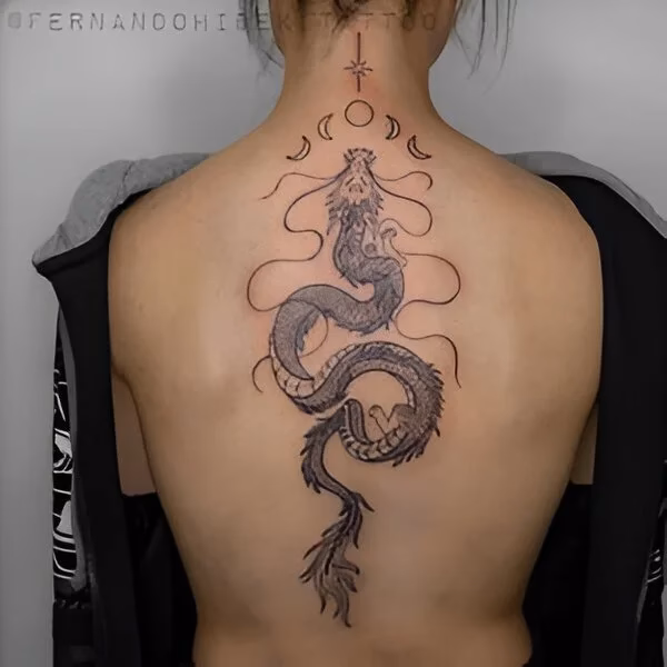 Where can I find ideas for Dragon Tattoo back?
