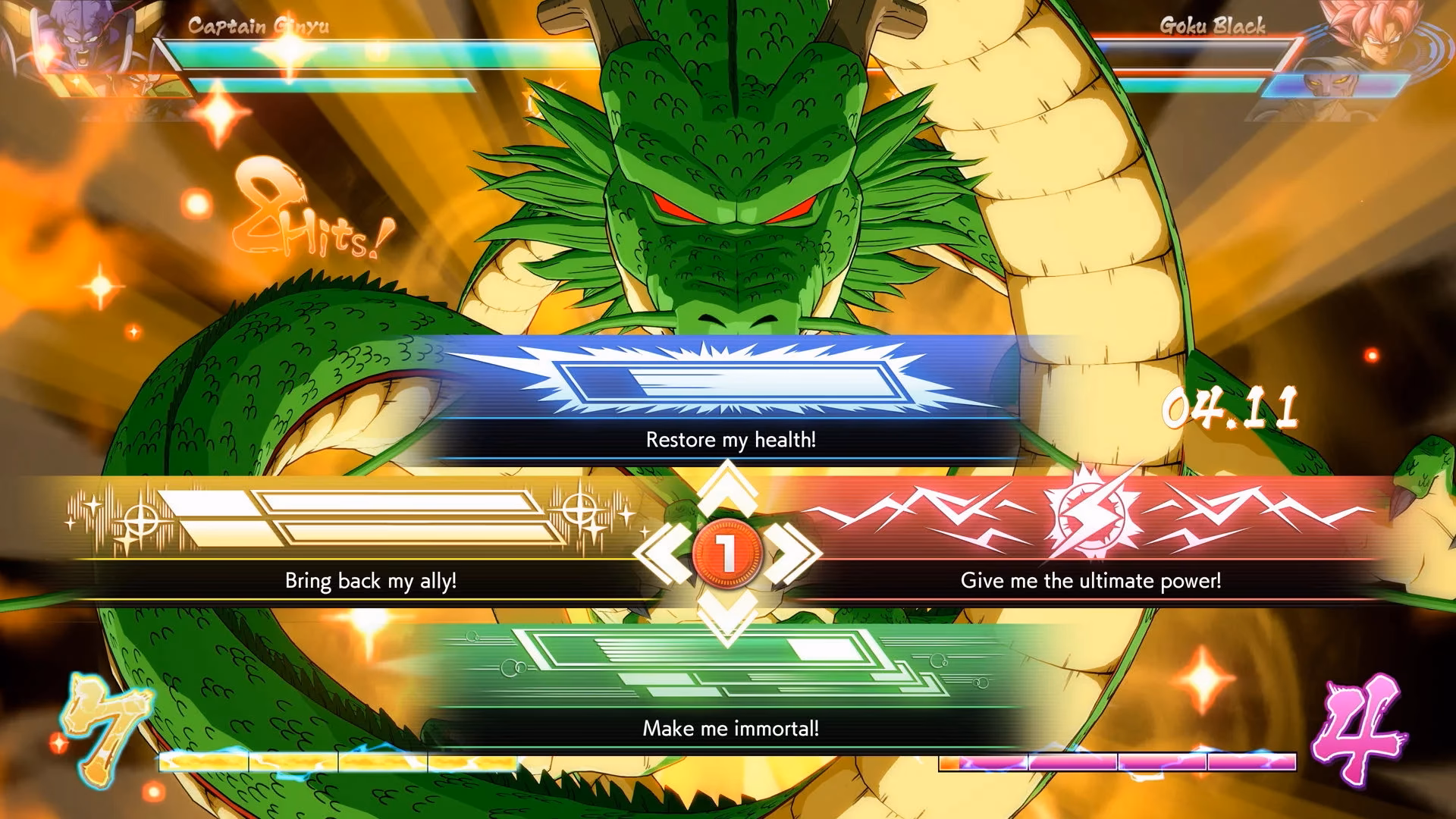 What does Shenron do in Dragon Ball FighterZ?