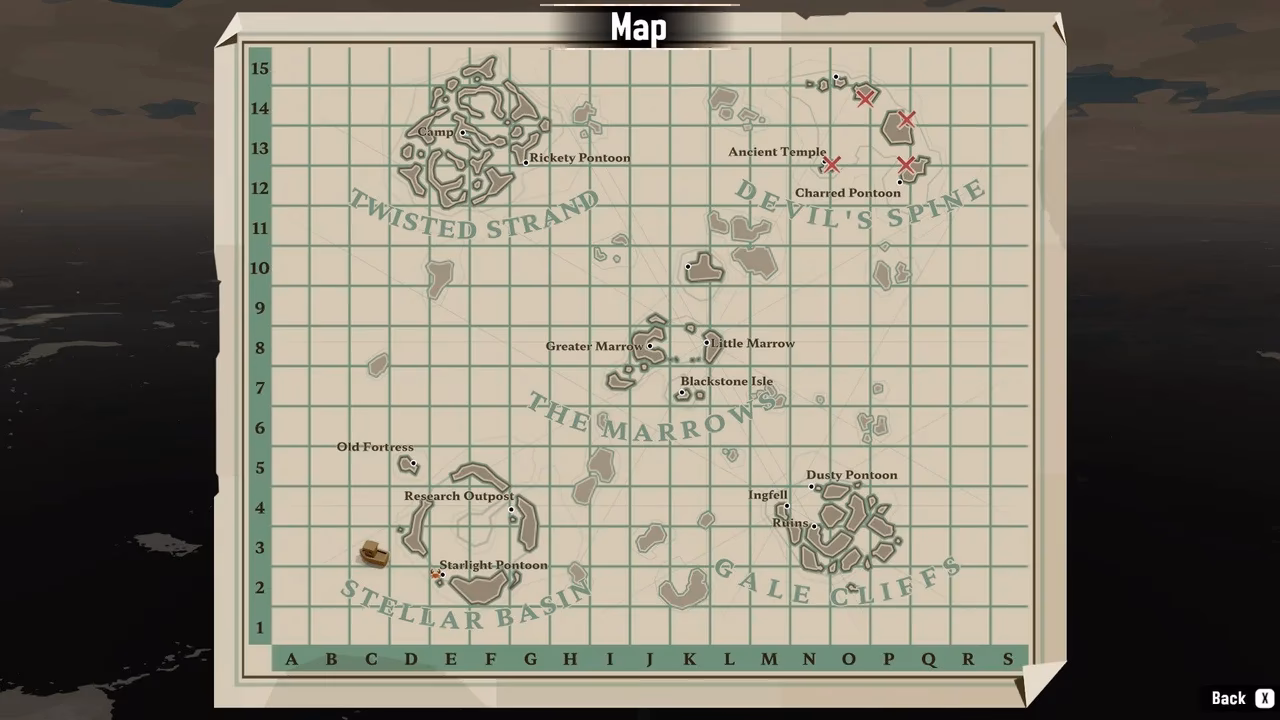 What is a sunken chest in dredge's stellar basin?