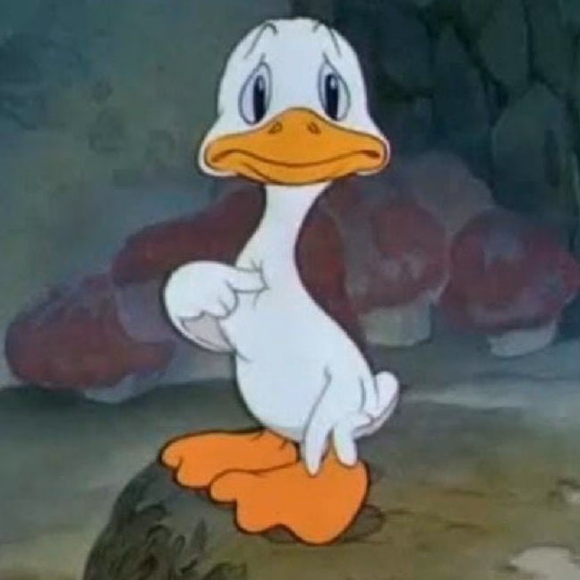 Where did the Ugly Duckling pointing at himself come from?