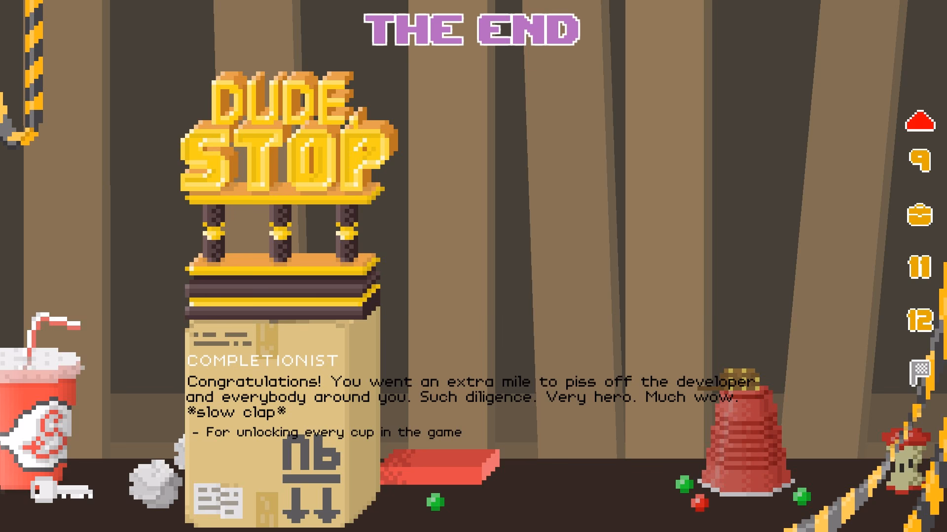 What is the main objective of 'Dude Stop'?