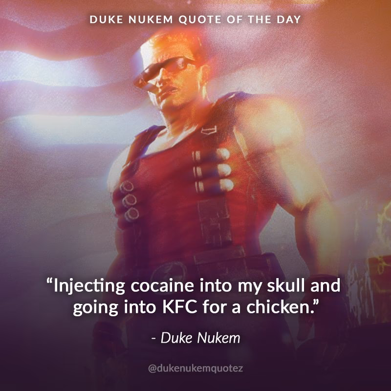 What does Duke Nukem say if he dies?