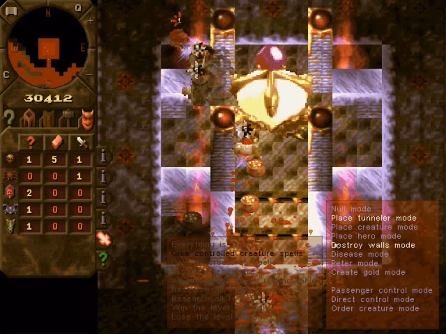 How many options does a Dungeon Keeper gold trainer have?