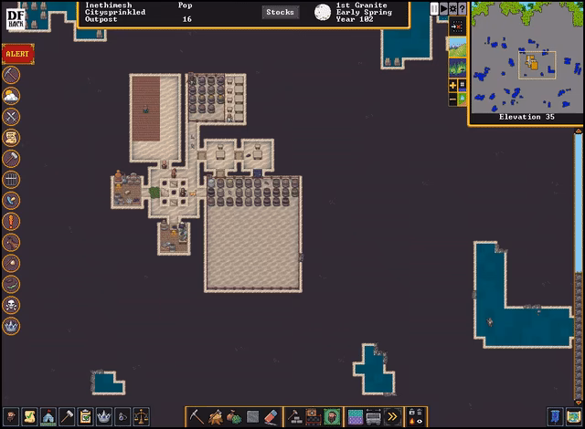 How do I create a new world in Dwarf Fortress?