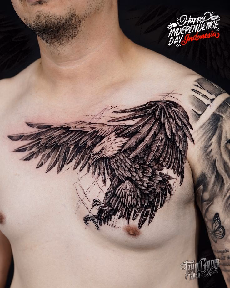 What does an eagle chest tattoo mean?