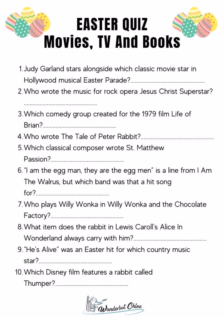How do you do Easter trivia?