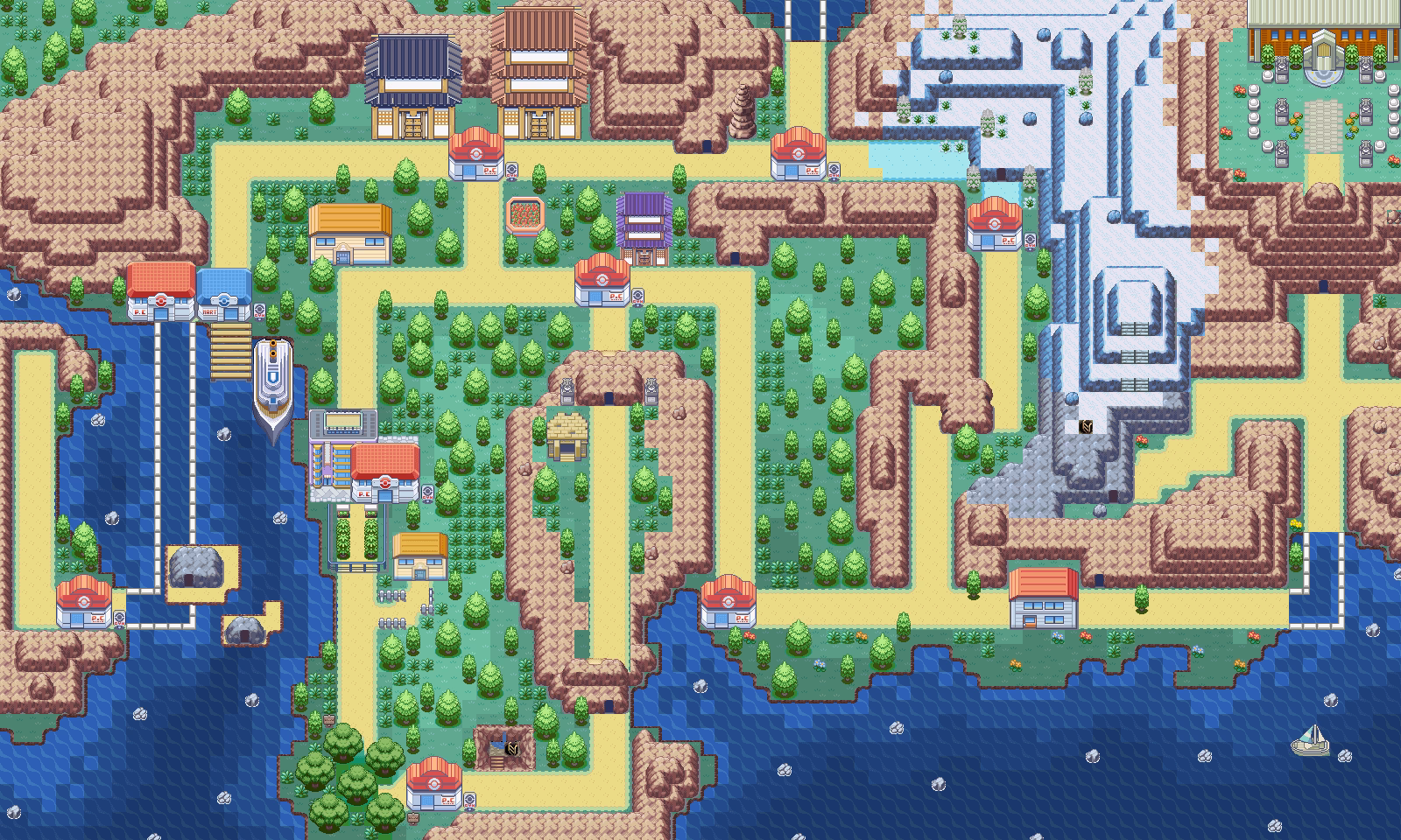 Where is Ecruteak City in Johto?