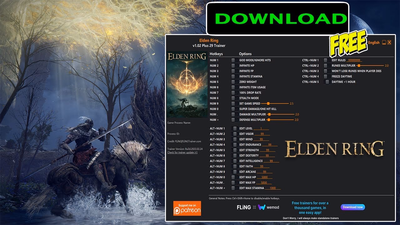 What is the latest version of the Elden Ring trainer?