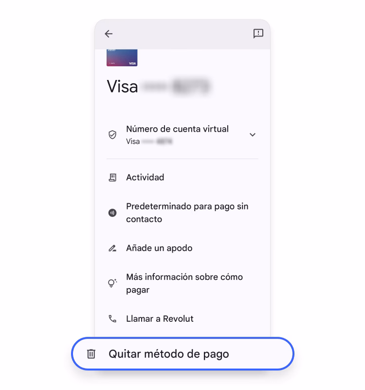 ¿Cómo eliminar tarjetas de Google Play?