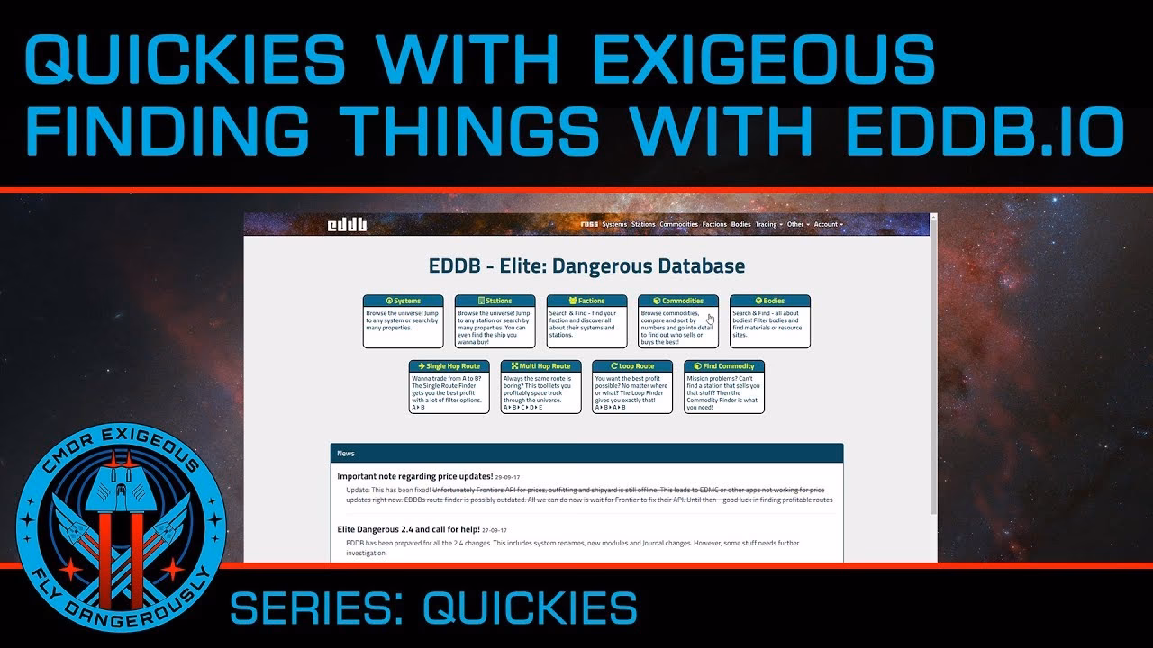 What is Elite Dangerous data base (EDDB)?