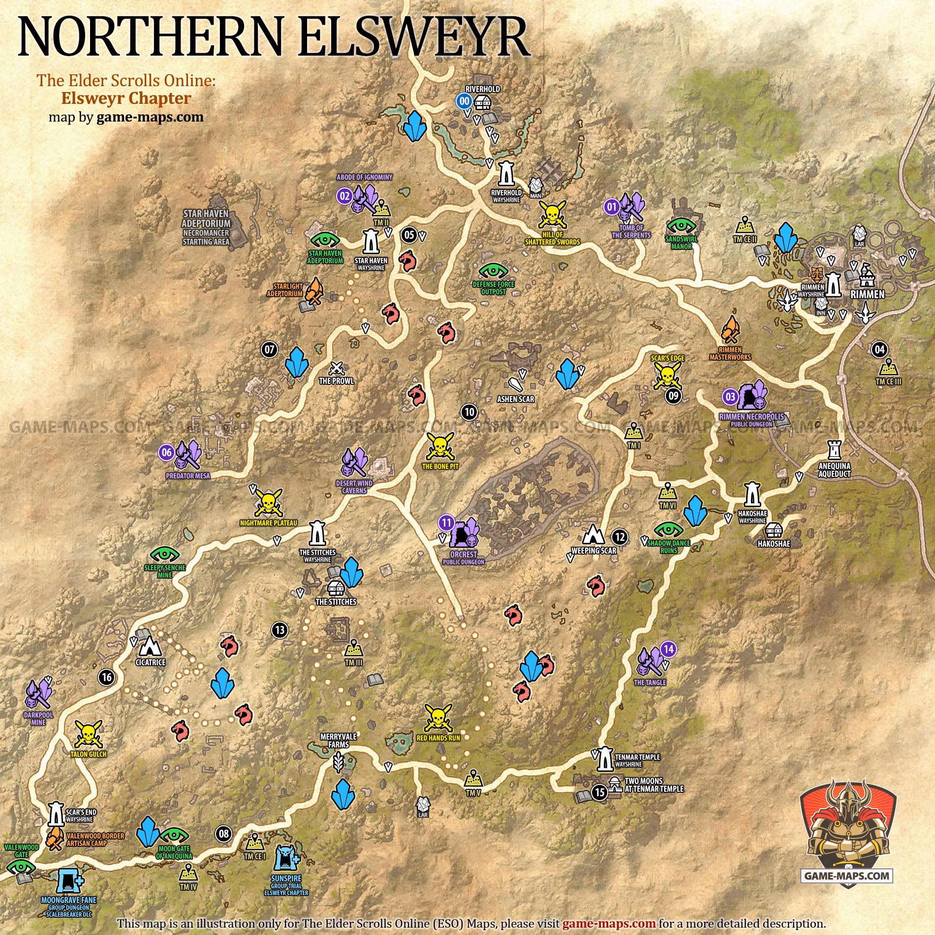 How do I use the ESO map?