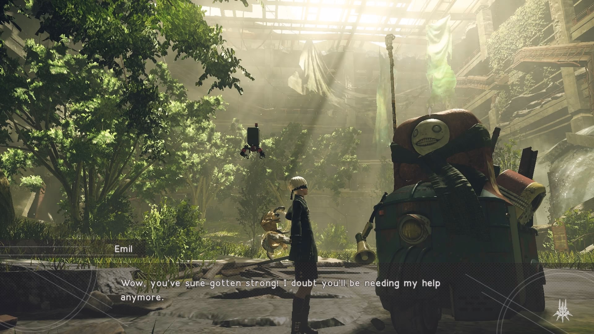 What is Emil's determination in Nier Automata?