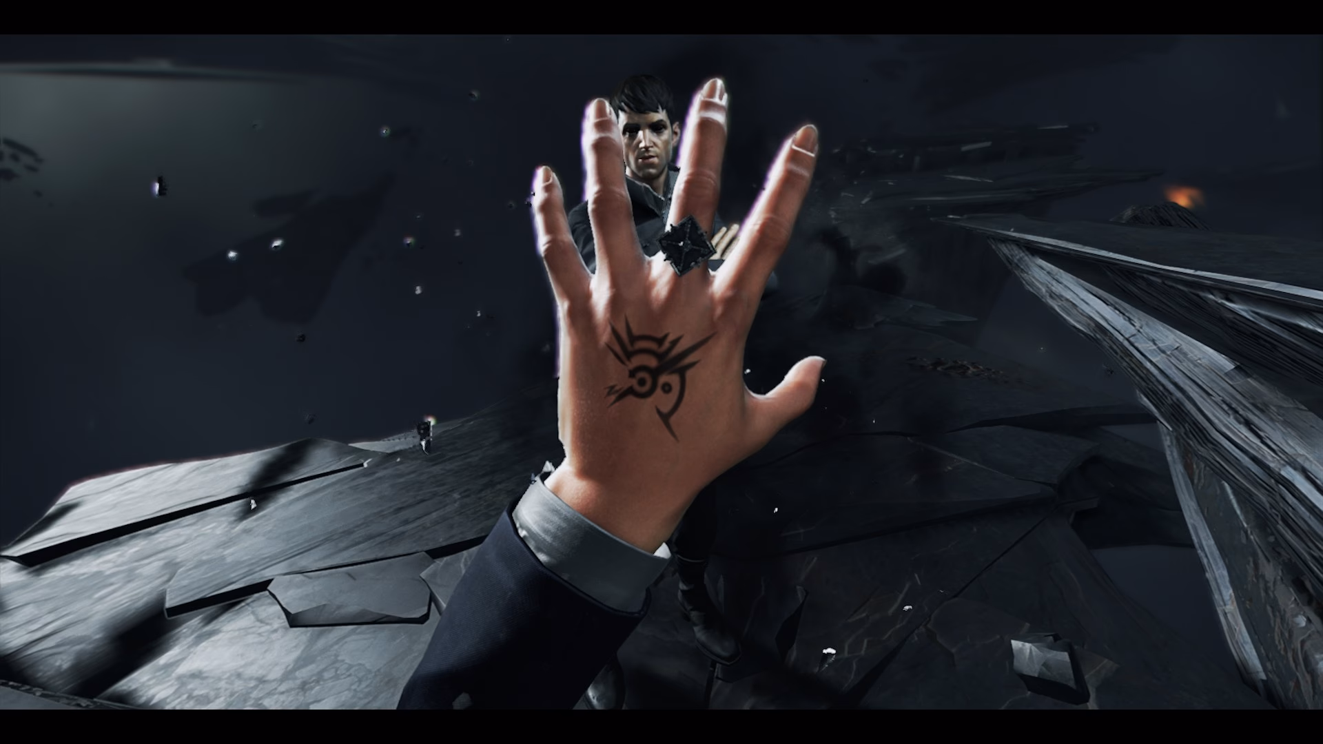 Who does the outsider speak to in Dishonored 2?