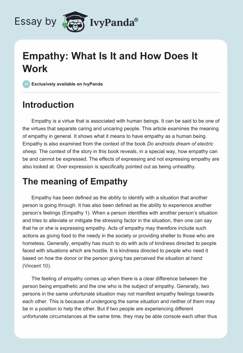 Why is empathy important?