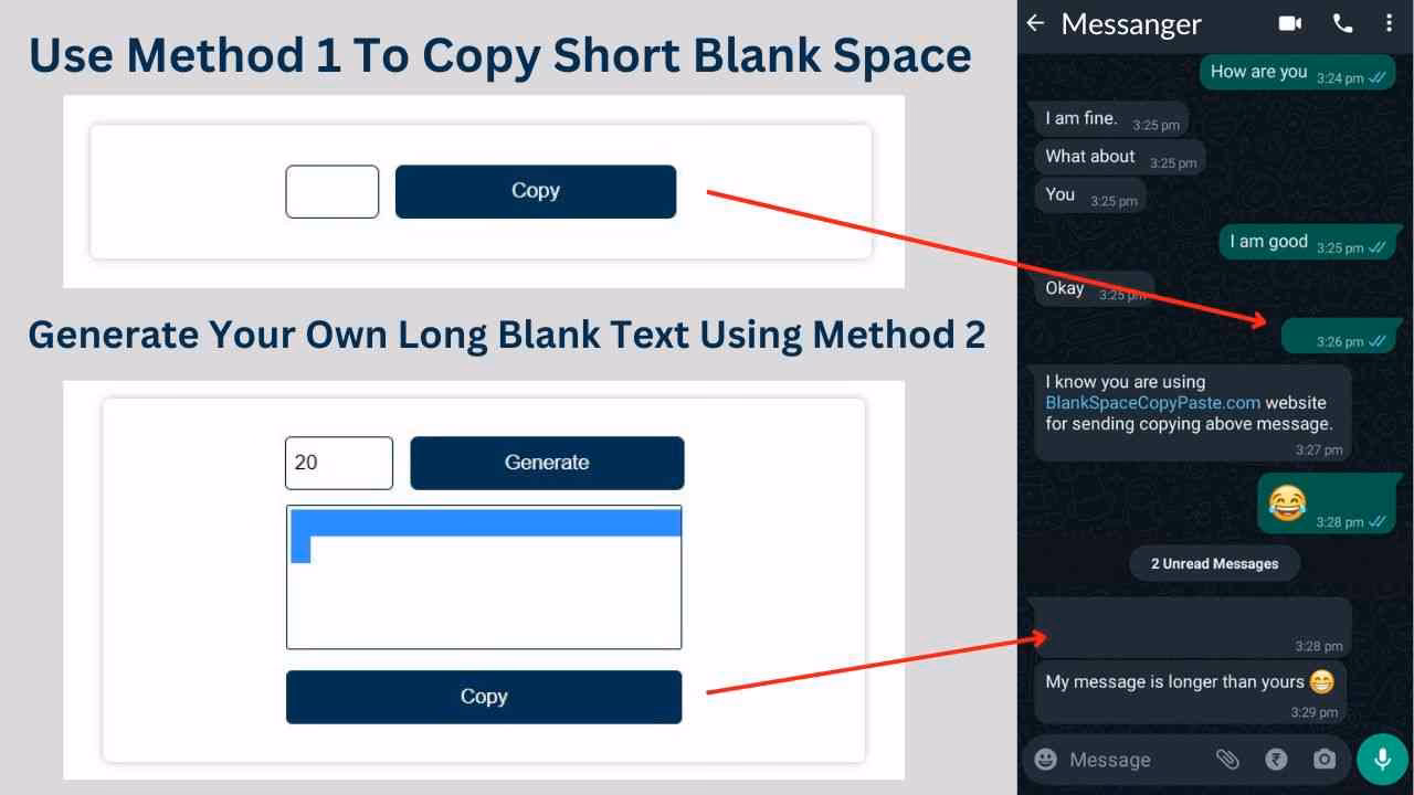 What is blank space copy and paste?
