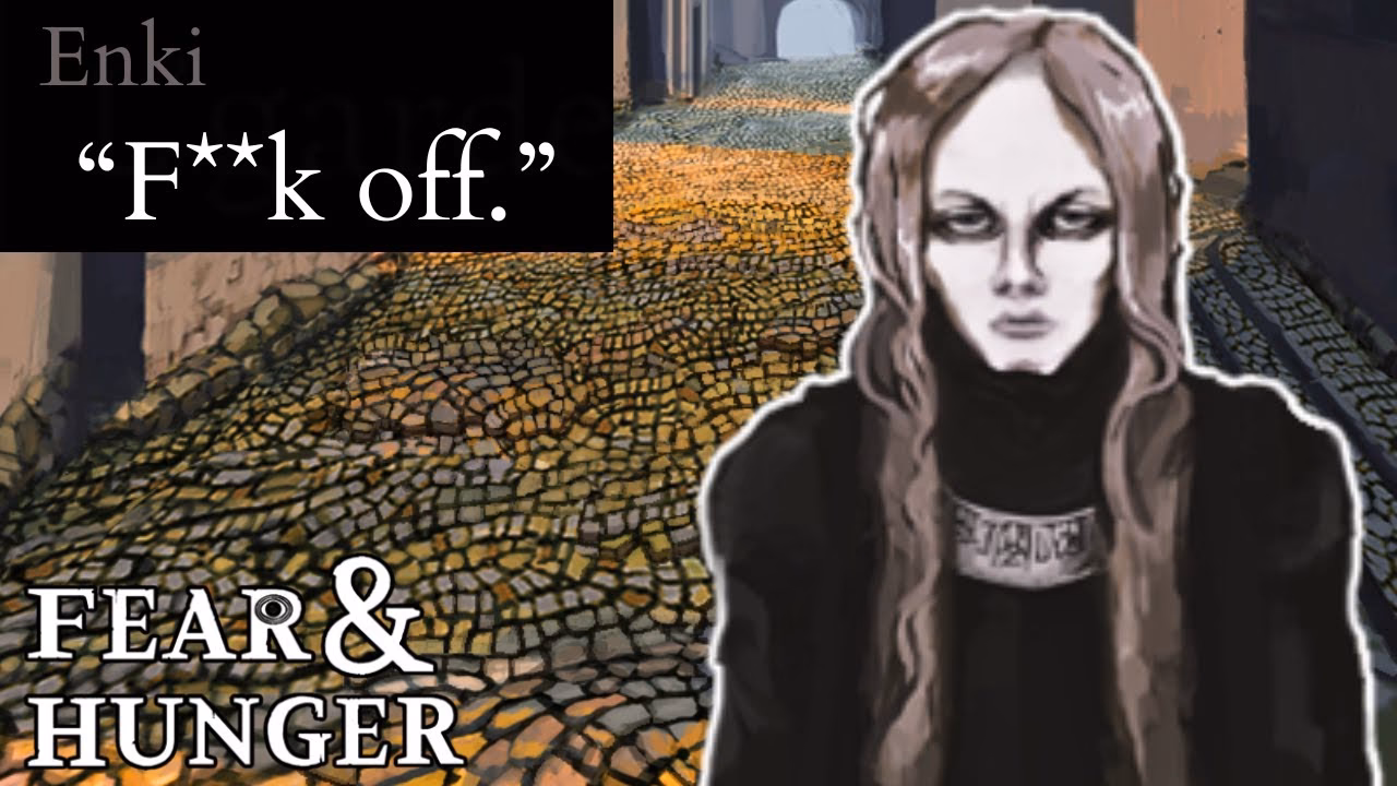 Why did Enki enter dungeons of fear & hunger?