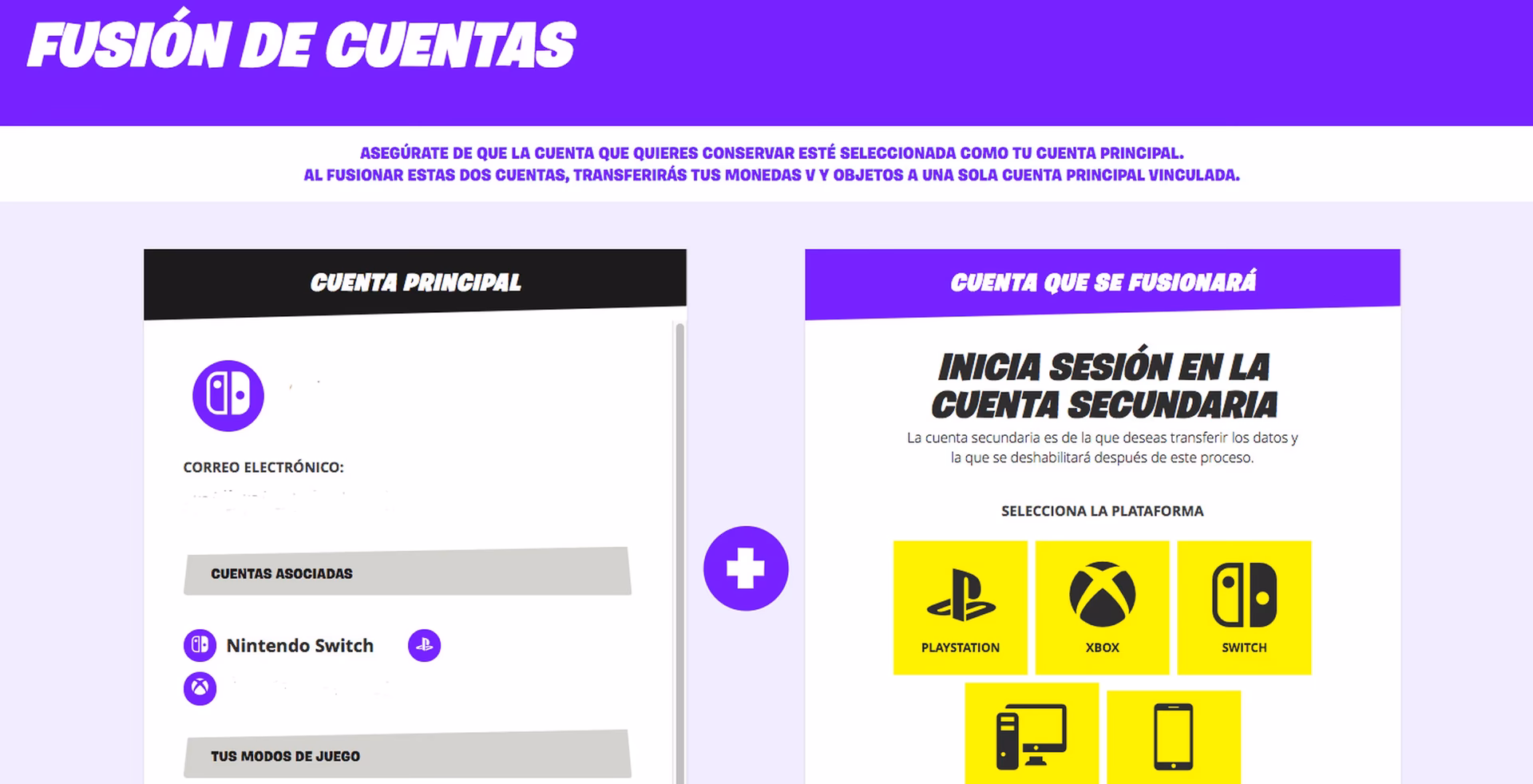 ¿Cómo fusionar dos cuentas de Epic Games?