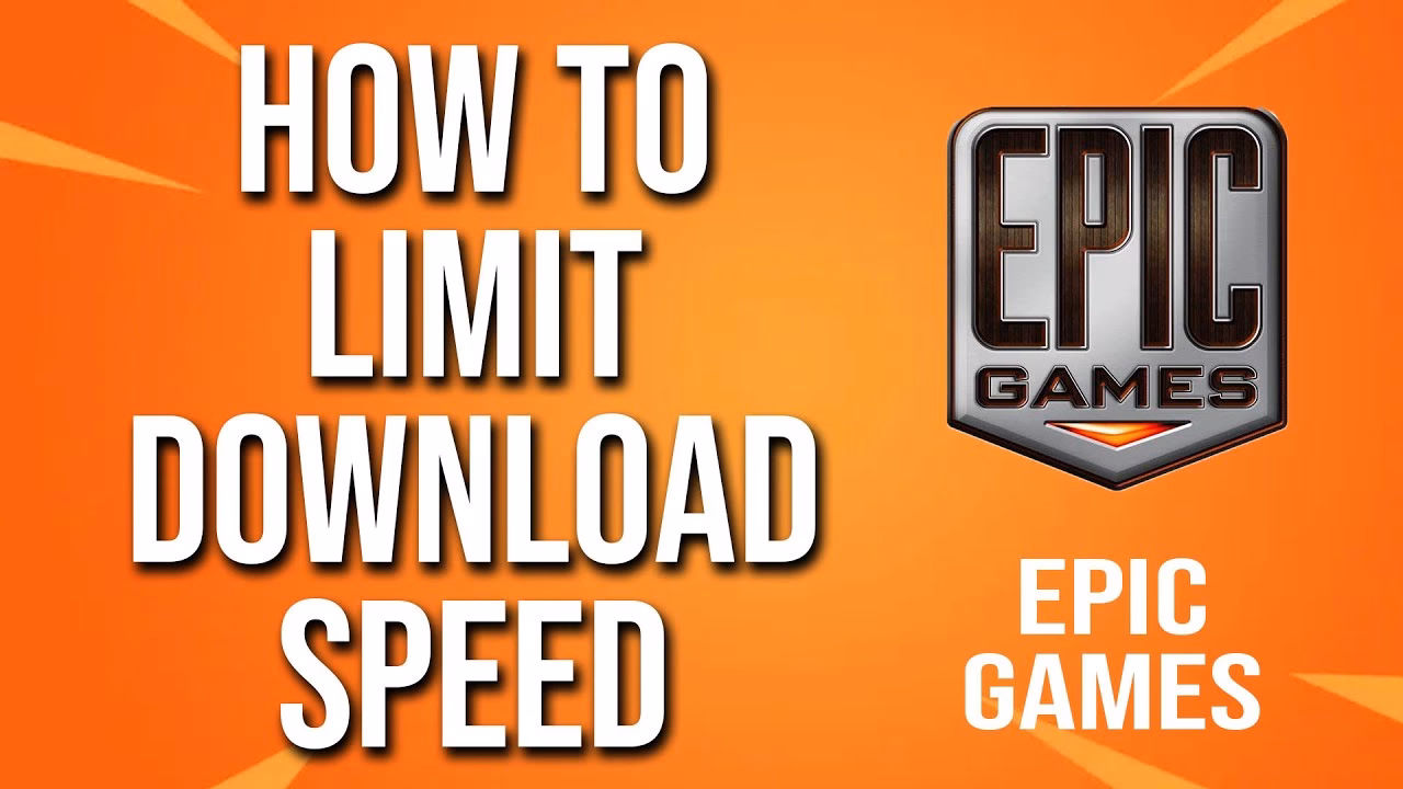 How do I set a download speed limit on Epic Games launcher?