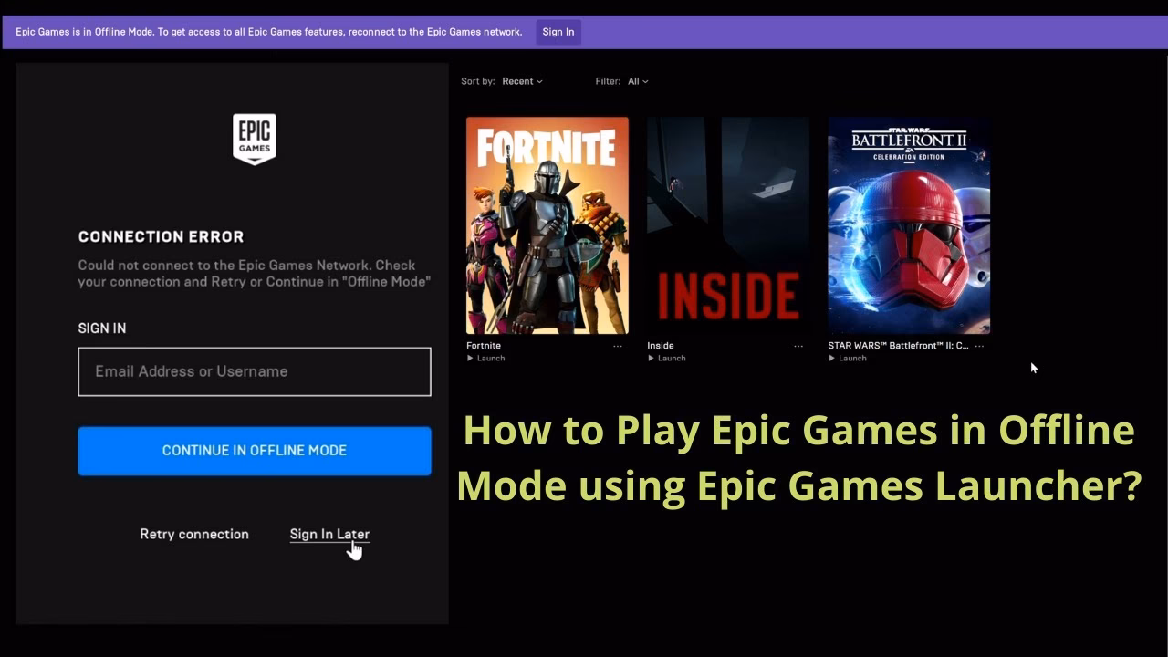 How do I check if I'm offline on Epic Games?