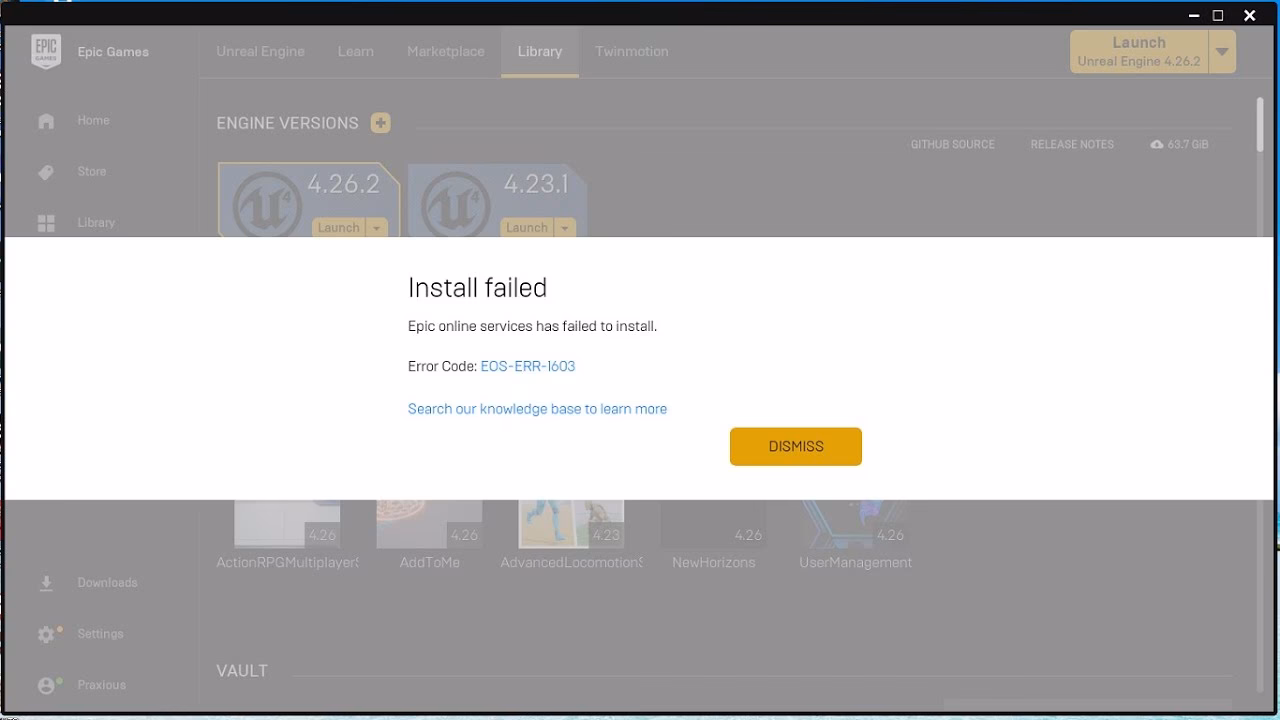 ¿Cómo solucionar el error Epic Online Services?