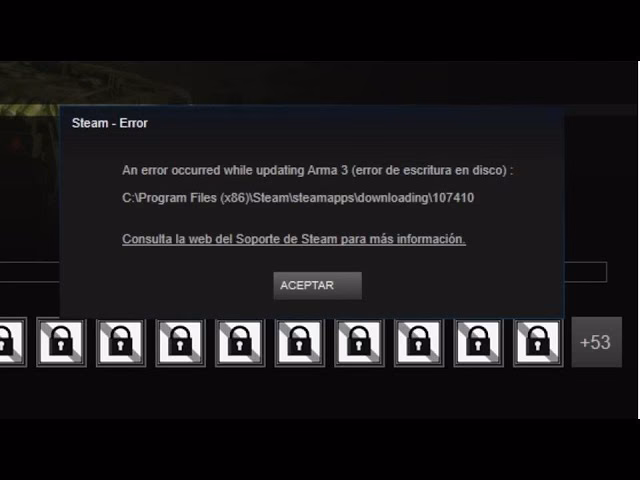 ¿Cómo solucionar el error de escritura en Steam?