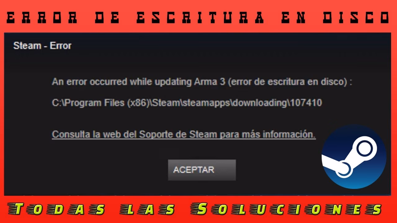¿Qué es el error de escritura en disco?