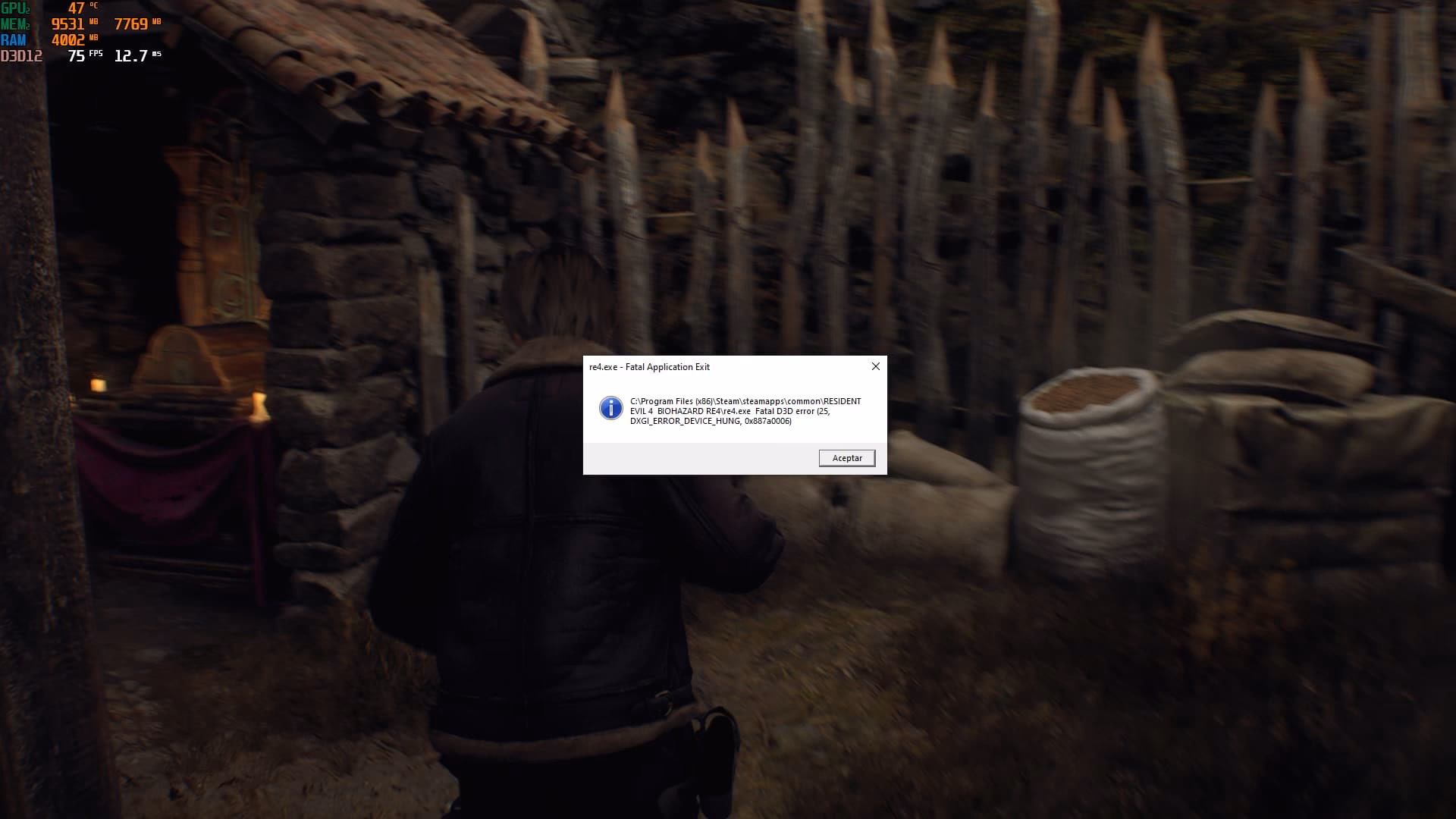¿Cómo puedo arreglar mi problema con el juego Resident Evil HD?