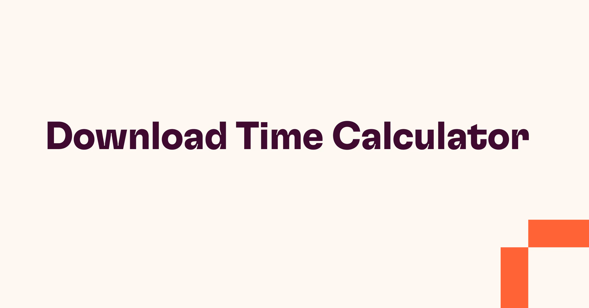 How do I calculate download speed?