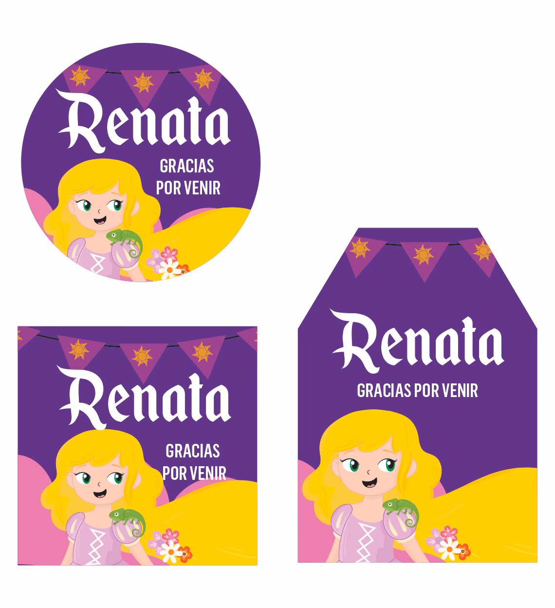 ¿Cuáles son los accesorios de Rapunzel?