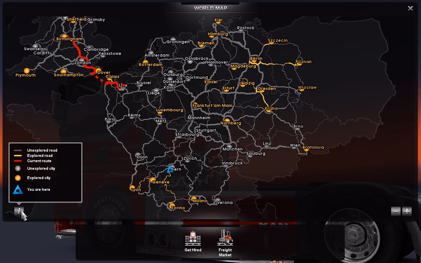 How to expand Euro Truck Simulator 2 map?