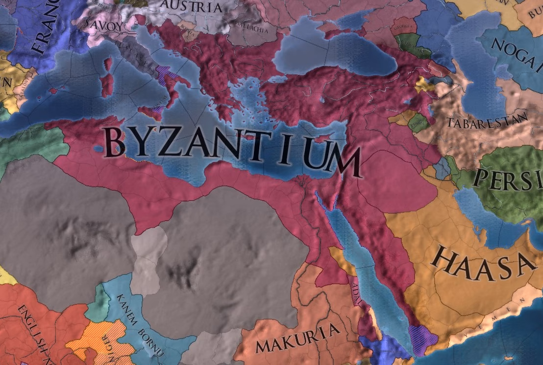 What happened in Byzantium in 1444?