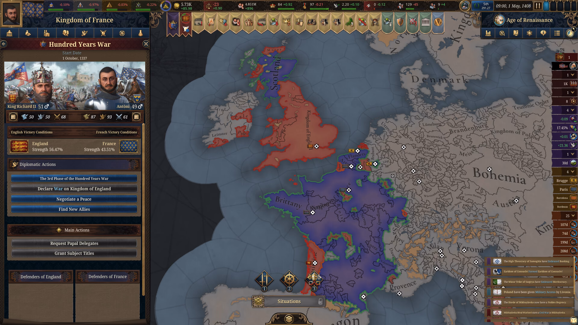 When is Europa Universalis V released?