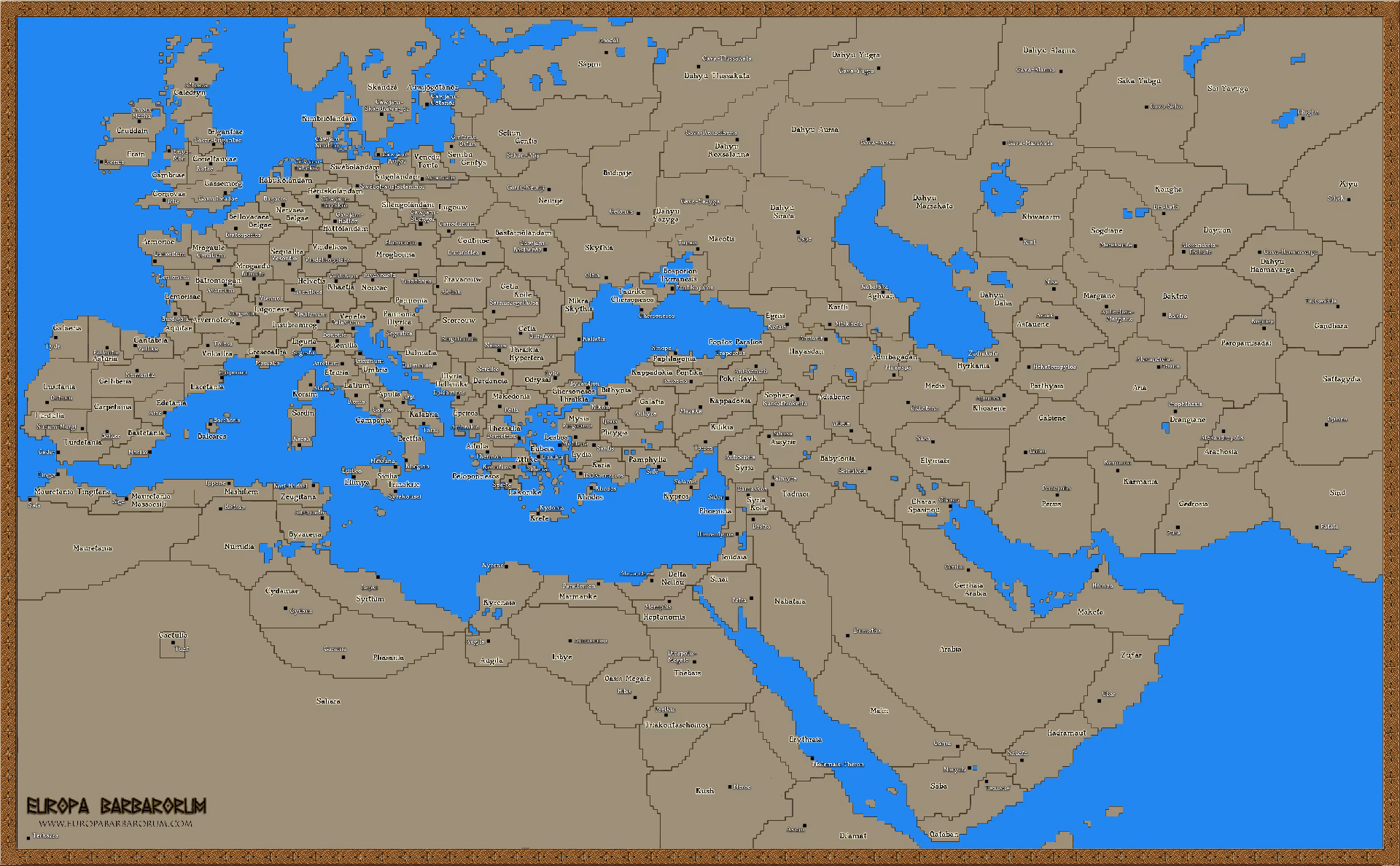 What is the Europa Barbarorum campaign strategy map?