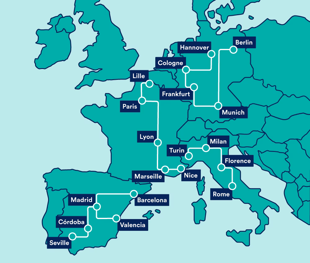 Does Europe have a high speed train system?