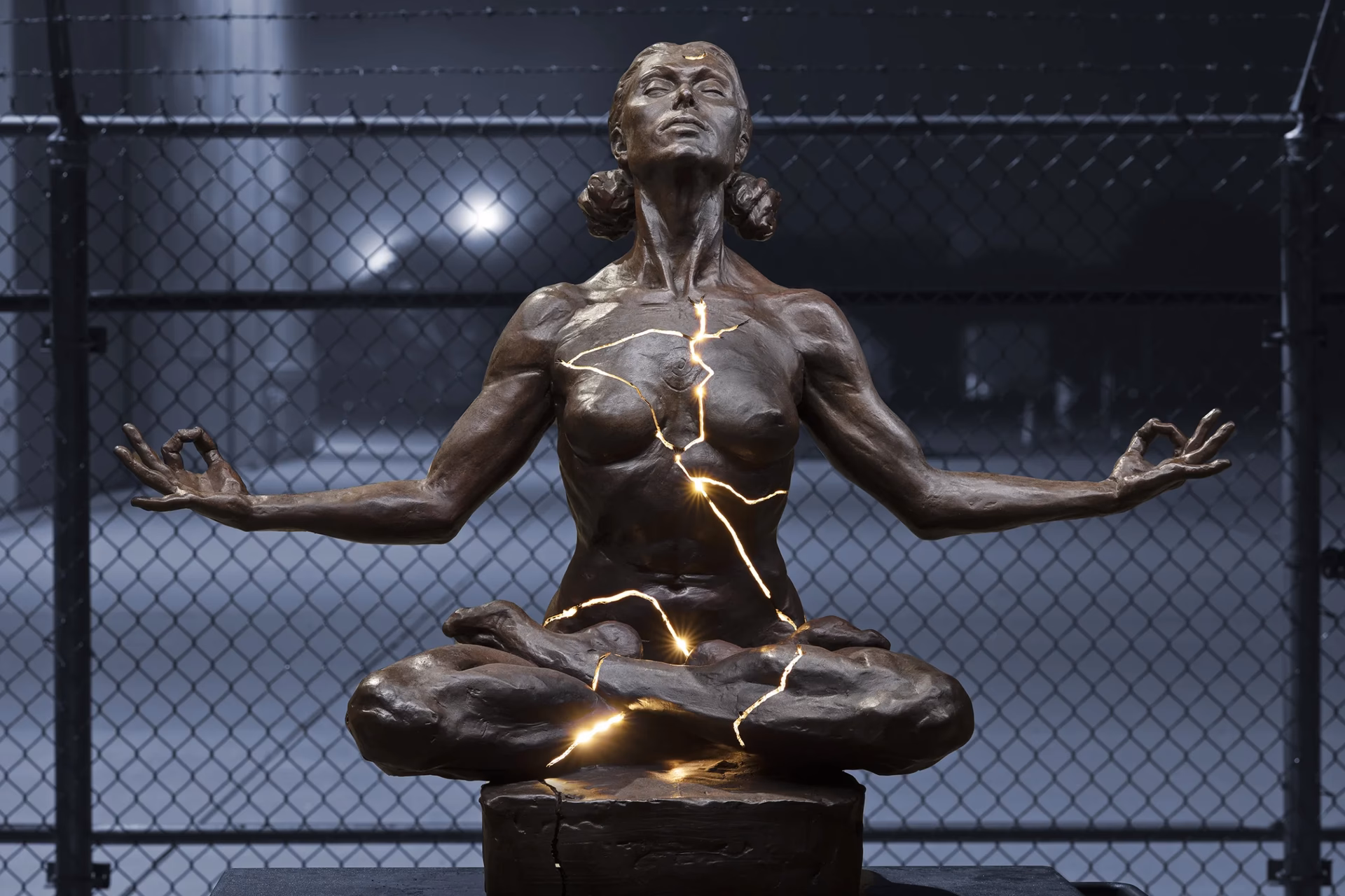 Who created the first illuminated bronze sculpture?
