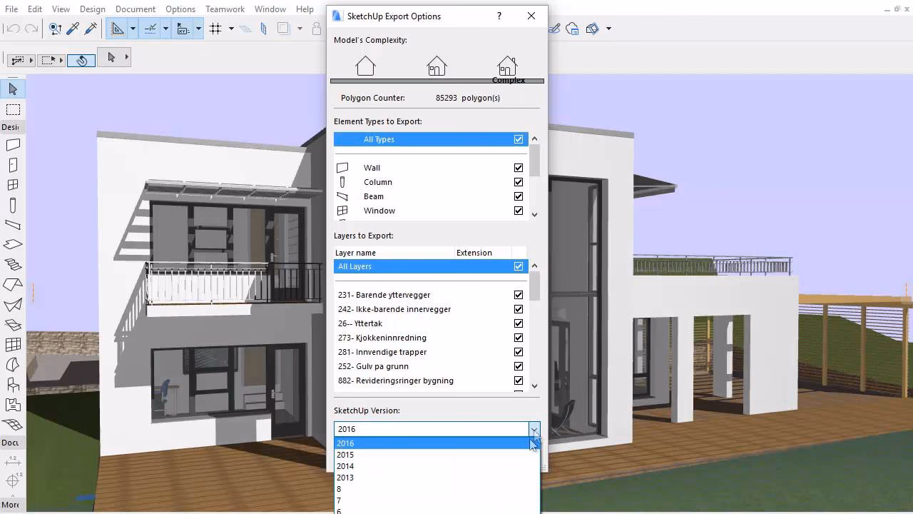 How to export a 3D model from SketchUp to Revit?
