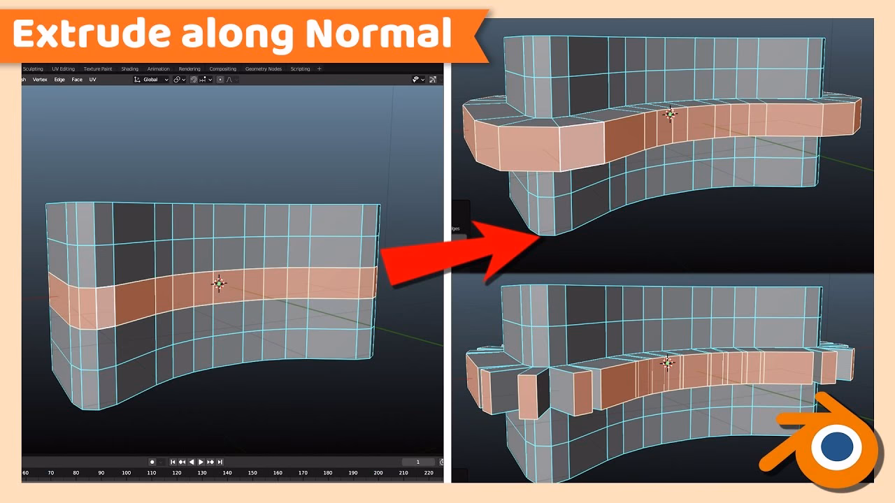 What is the 'Extrude along path' tool in Blender?