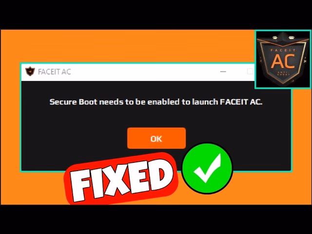 Why does FACEIT require secure boot?
