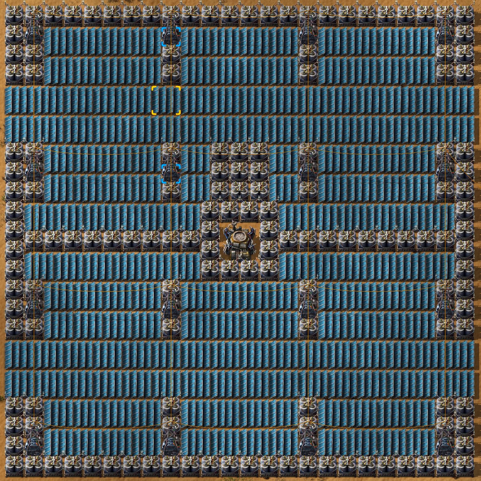 What is the blueprint of a solar energy generation system in Factorio?